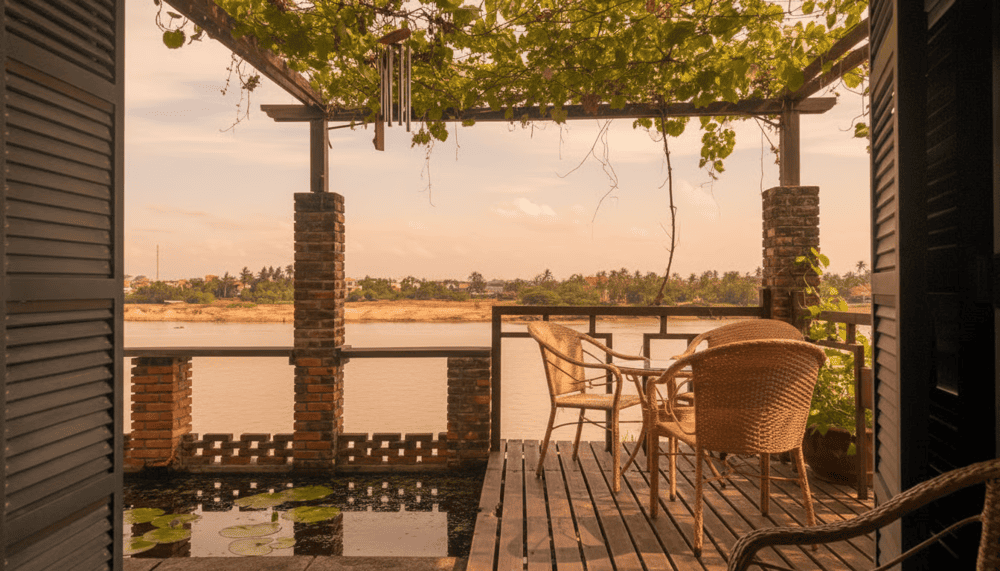A peaceful riverside retreat at U Cafe Hoi An, where nature and tranquility blend seamlessly